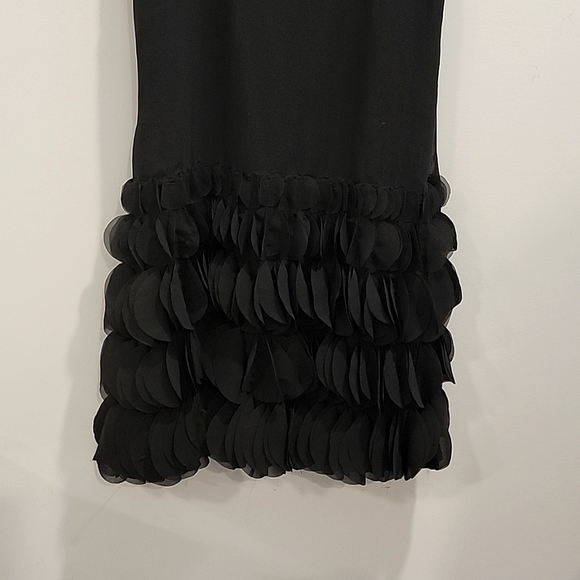 LIQUID Black Sleeveless Rolling Ruffle Dress - Picture 2 of 6